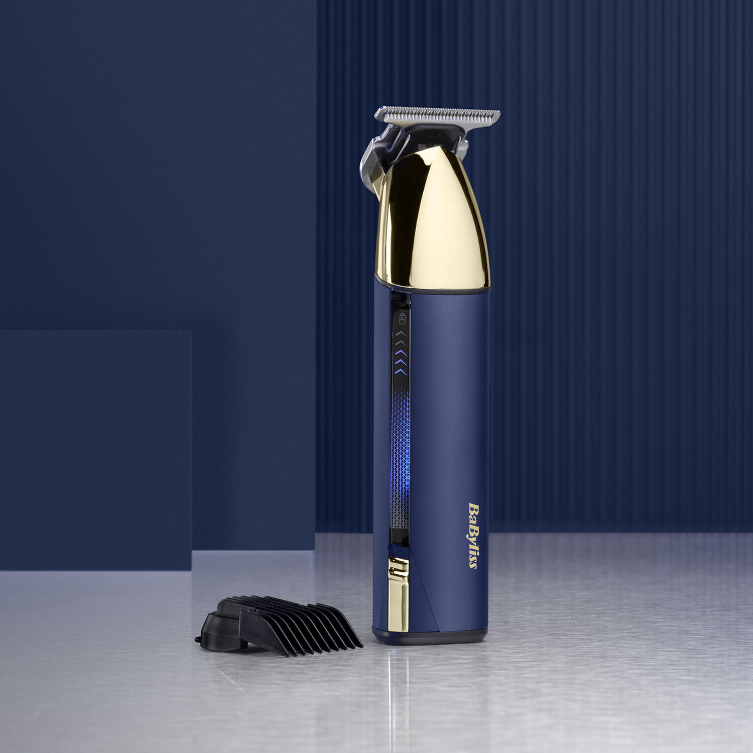 Image of Super-X Metal Series Beard & Stubble Trimmer (Gold / Blue)